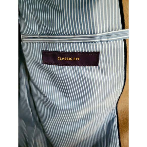 Vintage STAFFORD Mens Blazer Sportcoat Size 44 Reg Camel Hair Casual Wool Jacket - Picture 9 of 13